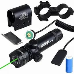 Лазерный прицел Higoo® Tactical Green Laser Dot Sight, противоударный 532-нм винтовочный с направляющей и креплением на ствол