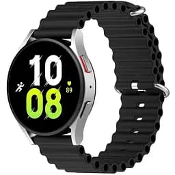 Браслет Hump для Samsung Galaxy Watch 4 - чорний ширина кріплення 20мм силікон Watchbands (W22-2WB21134651)