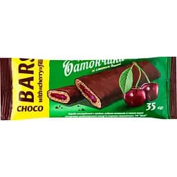 Батончик SlaSti вишневая начинка в темной глазури 35 г