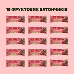 Набір фруктово-ягідно-горіховий батончик Bob Snail Яблуко-Вишня-Кеш’ю-Кріспи Кіноа 35 г x 15 шт. - мініатюра 3