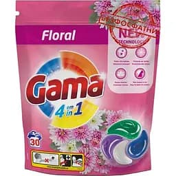Капсулы для стирки Gama Floral 4 в 1 с цветочным ароматом 30 шт.