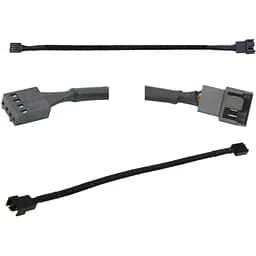 Кабель-удлинитель для кулера 4pin M/F 0.27 м оплетка черный