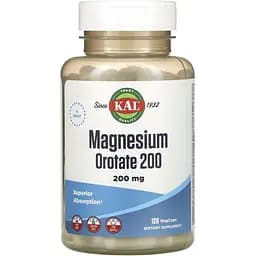 Оротат магнію KAL Magnesium Orotate200, 120 вегетаріанських капсул (CAL-71060)