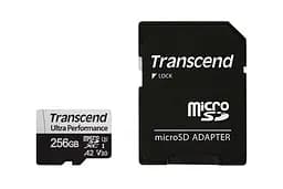 Карта пам'яті microSD 256GB C10 UHS-I U3 A2 R160/W125MB/s + SD Transcend teh0013274 - мініатюра 3