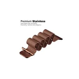 Ремінець Creasted для годинника Milanese loop steel bracelet Apple watch, 42 44 мм Bronze - мініатюра 4