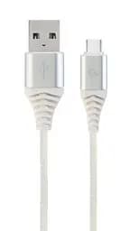 Кабель USB AM-Type-C, 1 м, белый, Cablexpert, 2.1A (CC-USB2B-AMCM-1M-BW2)