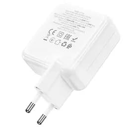 МЗП Hoco C115A Header PD65W+QC3.0 (1USB-A/2C) White - мініатюра 4