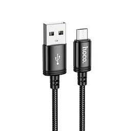 Кабель Hoco X89 MicroUSB Wind charging data cable (в пакованні) 1 м чорний