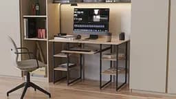 Комп'ютерний стіл Ferrum-decor Тім 75x120x70 чорний ДСП Дуб Сан-Марино 16мм (FRD-103973)