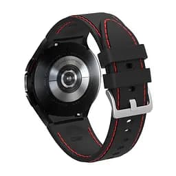 Ремінець для Samsung Galaxy Watch 6 40mm 6 44mm - чорно-червоний ширина кріплення 20мм силікон Watchbands RLine (W44-0WB73017821) - мініатюра 3