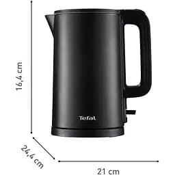 Електрочайник Tefal Thermo Protect 1.5 л пластик нержавіюча сталь чорний (KO1408E0) - мініатюра 2