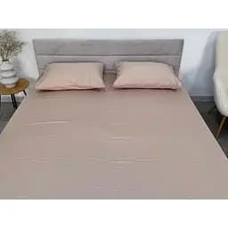 Простирадло Ecotton Shifting Sand на резинці сатин 200х200 см бежеве (24791) - мініатюра 2