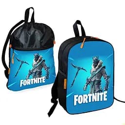 Школьный рюкзак детский Fortnite + Сумка для обуви спортивной формы рюкзак-мешок мальчику (01861)