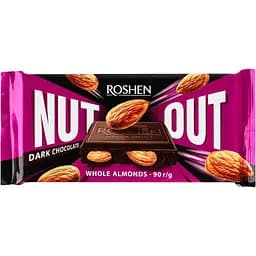 Шоколад черный Roshen Nut Out Whole Almonds 90 г (948157)