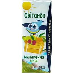 Нектар Світанок мультифрукт неосвещенный 0.2 л (922454)