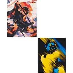 Набір картин за номерами 2 в 1 Art Craft Вогняний воїн 40х50 (10330-AC) та Впевнений погляд 40х50 см (10398-AC)