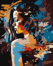 Набор для рисования по номерам. "Дівчина-загадка" 40х50см КНО7303