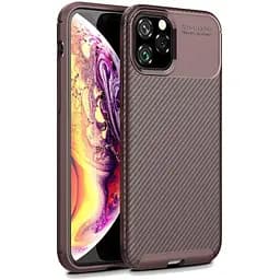 Чохол-накладка iPaky Carbon Fiber Series/Soft TPU Case Apple iPhone 11 Pro Coffee