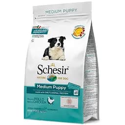 Сухий корм Schesir Dog Medium Puppy 3 кг шезир курица монопротеїновий для цуценят середніх порід