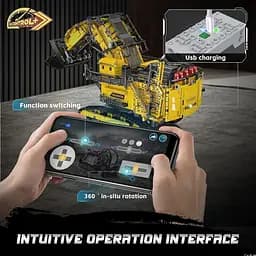Конструктор Mould King Кар'єрний екскаватор Liebherr R 9800 Yellow (17070) [160311] - мініатюра 8