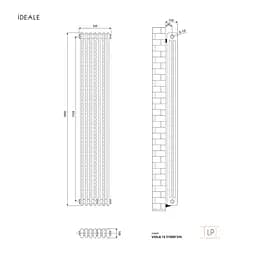 Радіатор дизайнерський Ideale Viola 13 7/1800/335 білий, Білий - мініатюра 4