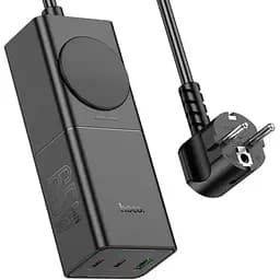 Сетевой удлинитель Hoco NS4 Sharp PD65W/2C1A desktop socket EU/GER Черный