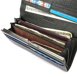 Стильний гаманець у два складення з натуральної шкіри ST Leather 23066 зелений - мініатюра 8