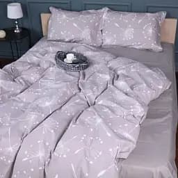 Комплект постільної білизни MirSon Поплін 00-3 Grey Dandelions 220х240 см (2200009701542)
