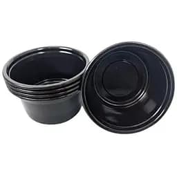 Супник Андрекс без крышки пластиковый одноразовый гладкий черный Ø 115 мм 350 мл 50 шт.