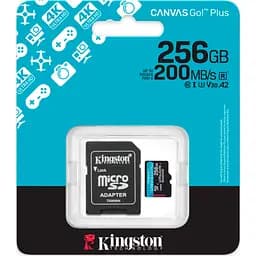 Карта пам'яті Kingston 256GB microSDXC сlass 10 UHS-I U3 V30 A2 Canvas Go Plus G4 (SDCG4/256GB) - мініатюра 3