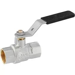 Кран кульовий Kroner 1/2" ВВ PN40 ручка, нікельований (CV033213)