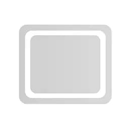 Дзеркало підвісне прямокутне 60*70см, з підсвічуванням по контуру, з кнопковим вимикачем Volle Luna Tanga 1648.52116700, Білий матовий