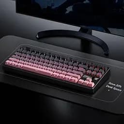 Клавіатура MCHOSE G87 RGB Mechanical Matcha Latte Switch V2 Wireless (MC-G87-17) Black/Pink (G-000003611) - мініатюра 4