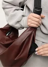 Жіноча сумка Sambag HOBO Bag-glove бургунді 50 х 28 х 5 см (53400013) - мініатюра 5