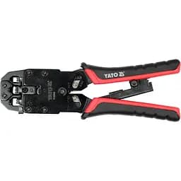 Клещи для обжима и зачистки кабелей Yato RJ45, RJ10, RJ11 L=205мм (YT-22443)