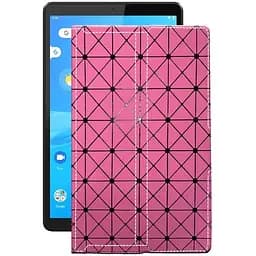 Чехол StatusCASE из экокожи для планшета Lenovo M8 TB-8705f Розовый ромб