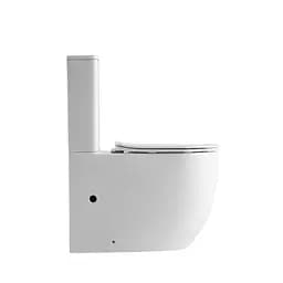 Унітаз підлоговий Qtap Robin New Ultra Quiet безобідковий з сидінням Soft-close White QT13226083AW, Білий - мініатюра 4