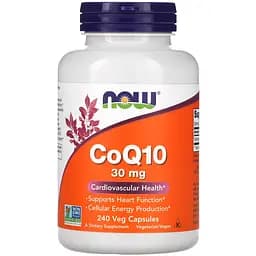 Коензим Now Foods CoQ10, 30 мг 240 веган капсул (NOW-03190)