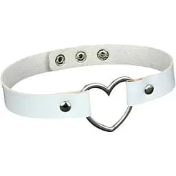 Чокер із серцем у стилі BDSM шкіряний One size K0595-3