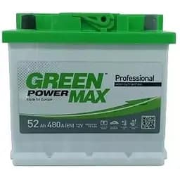 Акумулятор Green Power Max 52Ah Ев (-/+) 480EN 207х175х190 мм
