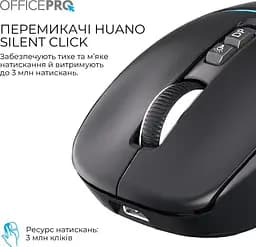 Миша OfficePro Silent Click Wireless Black (M468B) - мініатюра 10