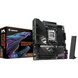 Материнська плата AM5 Gigabyte B850M AORUS ELITE WIFI6E, B850, 4xDDR5, Int.Video (CPU), 4xSATA3, 2xM.2, 1xPCI-E 5.0 x16, 1xPCI-E 3.0 x16, Realtek 7.1, Realtek 2.5GbE, WiFi 6E, Bluetooth 5.3, 10xUSB 3.2 / 8xUSB 2.0, HDMI/DP, MicroATX