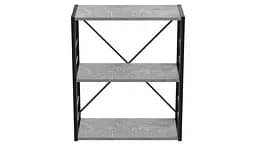 Етажерка 3/60 Ferrum-decor Серії Коннект 75x60x28 чорний ДСП Бетон 16мм (FRD-104256) - мініатюра 6