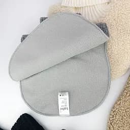 Манишка тепла дитяча двошарова фліс і хутро від двох років Тедді one size Talvi малиновий - мініатюра 2