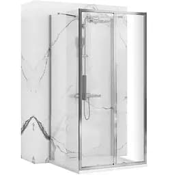 Душевая кабина Rea Rapid Slide 150x80 chrome пристенная REA-KPL-09115, Универсальная, прозрачная, хром