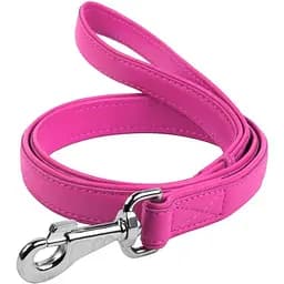 Поводок для собак Waudog Glamour кожаный, розовый