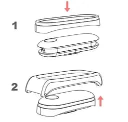 Шкіряний ремінець Primo Mijobs для фітнес-браслета Xiaomi Mi Smart Band 7 Black - мініатюра 5
