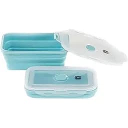 Ланчбокс складаний Сила із кришкою-засувкою 800 мл блакитний