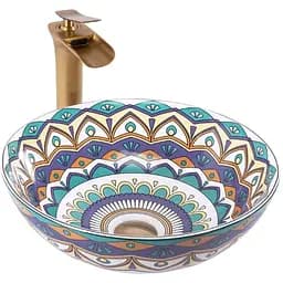 Умивальник Rea Aztec накладний REA-U7501, Цветной