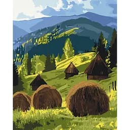 Картина за номерами на підрамнику Brushme Сонце над полониною